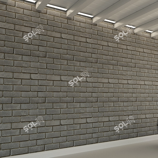 Vintage Brick Wall Material 3D model image 3