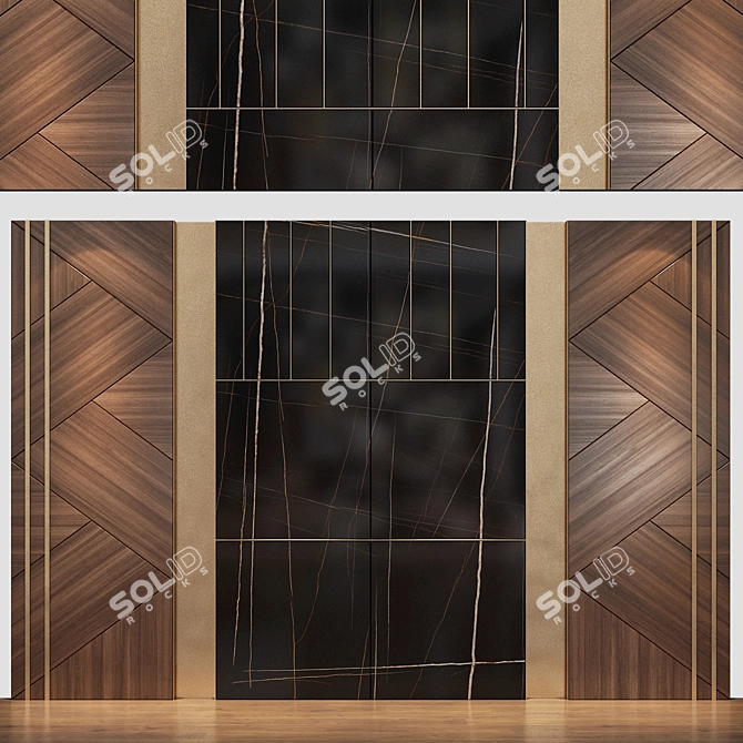 Sleek Wall Panel 50 3D model image 3