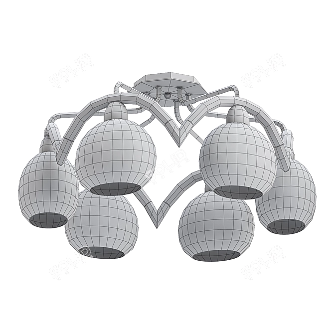 Elegant Ceiling Chandelier - Svetresurs 3D model image 2