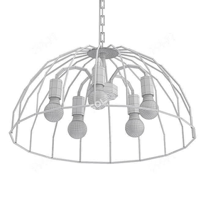 Elegant Crystal Chandelier: LGO Lattice 3D model image 2