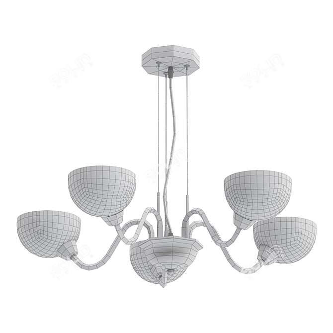 Elegant Lumion Alora Chandelier 3D model image 2