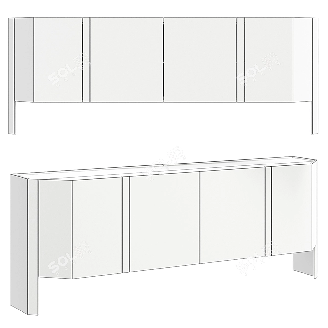 Modish Millennial Sideboard 3D model image 3