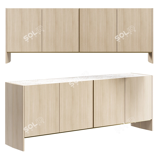 Modern Vintage Sideboard Everson 3D model image 1