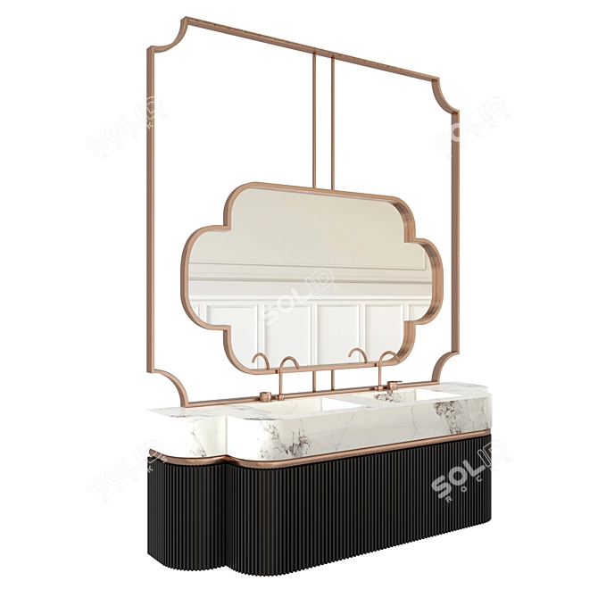 Luxury Bathroom Set 3D model image 2