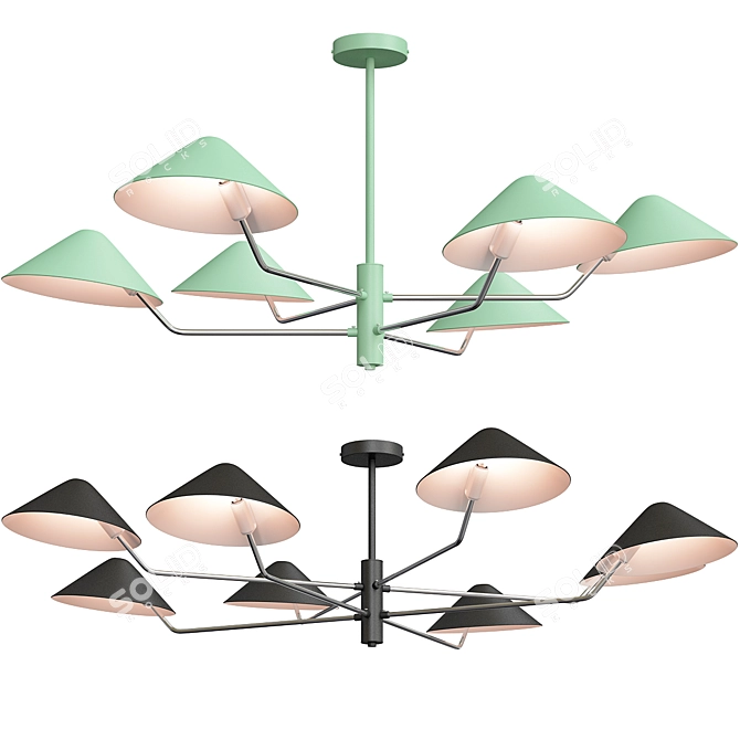 Modern Chandelier: Svamp by Anzano 3D model image 2