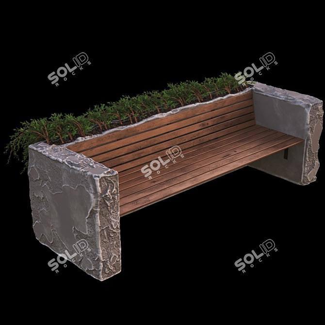 Russian-inspired Bench with a Twist 3D model image 5