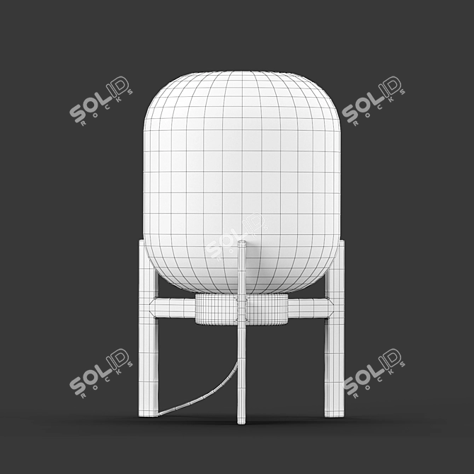 Sasha Industrial Table Lamp - Stylish and Functional 3D model image 3