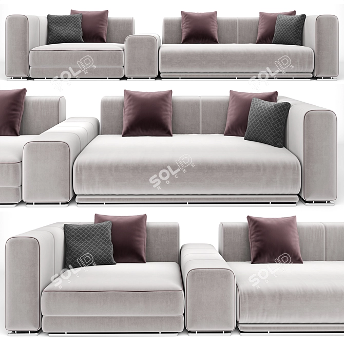 Mnoxet Design Sofa 004: High Quality and Stylish 3D model image 2