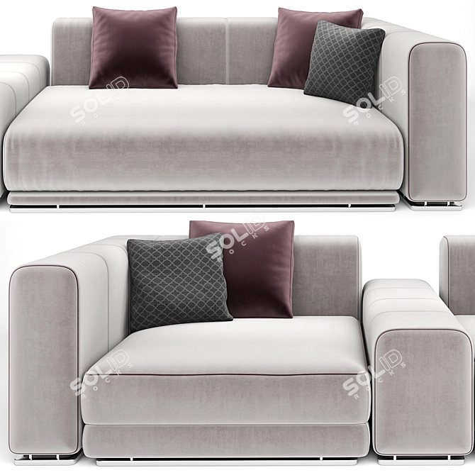 Mnoxet Design Sofa 004: High Quality and Stylish 3D model image 3