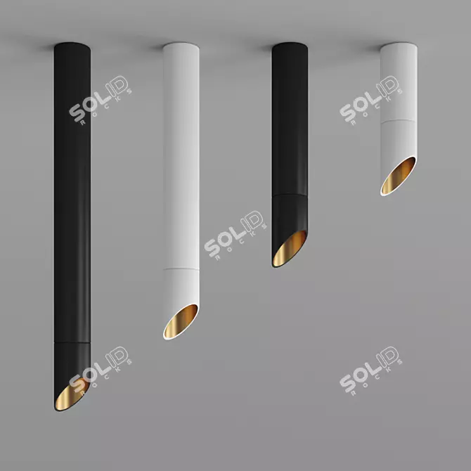 String Ceiling Light: Modern, Elegant, and Stylish 3D model image 1