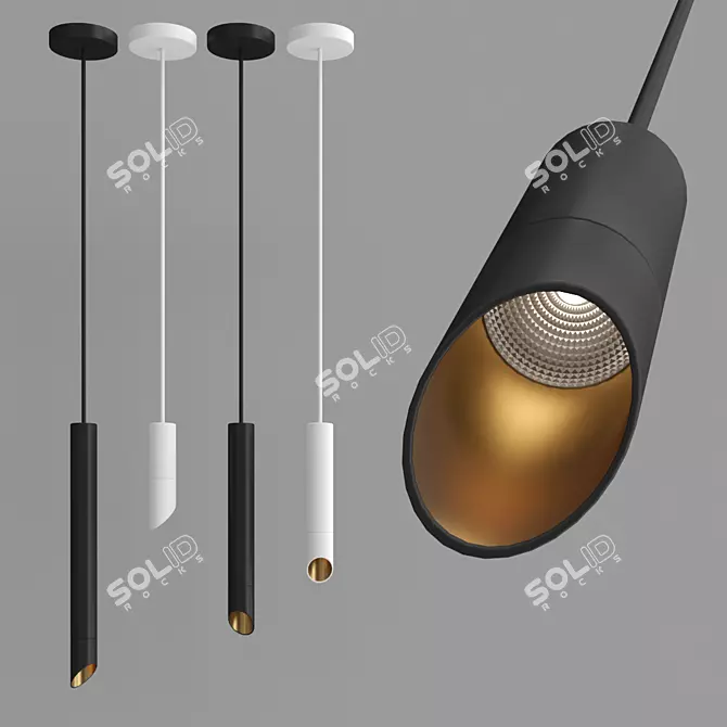 Modern String Pendant Light 3D model image 1