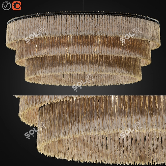 Sophisticated Modern Ceiling Lamp by Zagg 3D model image 1