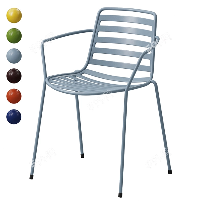 Compact and Stylish Enea Street Armchair 3D model image 1