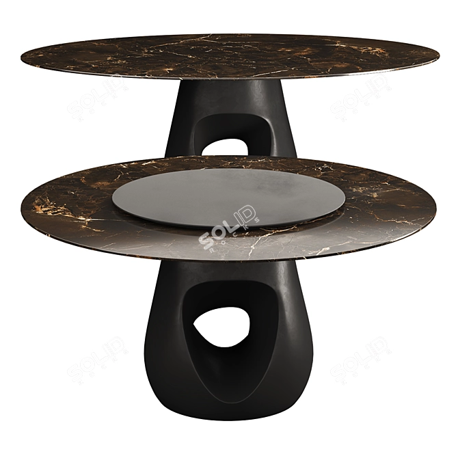 Barbara Marble Table & Velasca Chair: Luxurious Design by Horm 3D model image 2