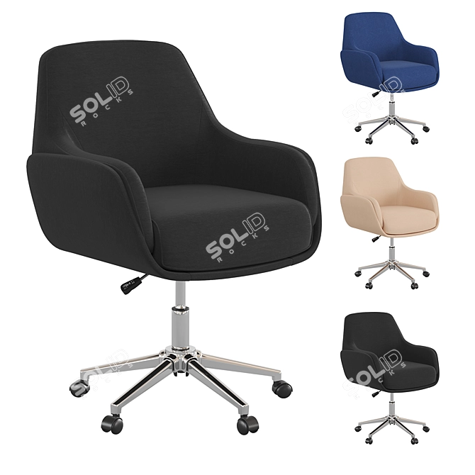 Modern Ergonomic Office Chair 3D model image 3