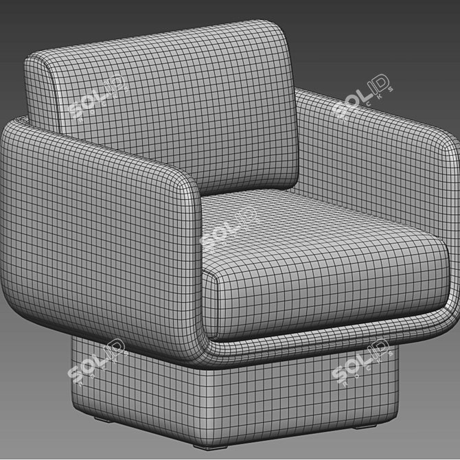 Elegant LILAS Chair: Futuristic Design. 3D model image 4