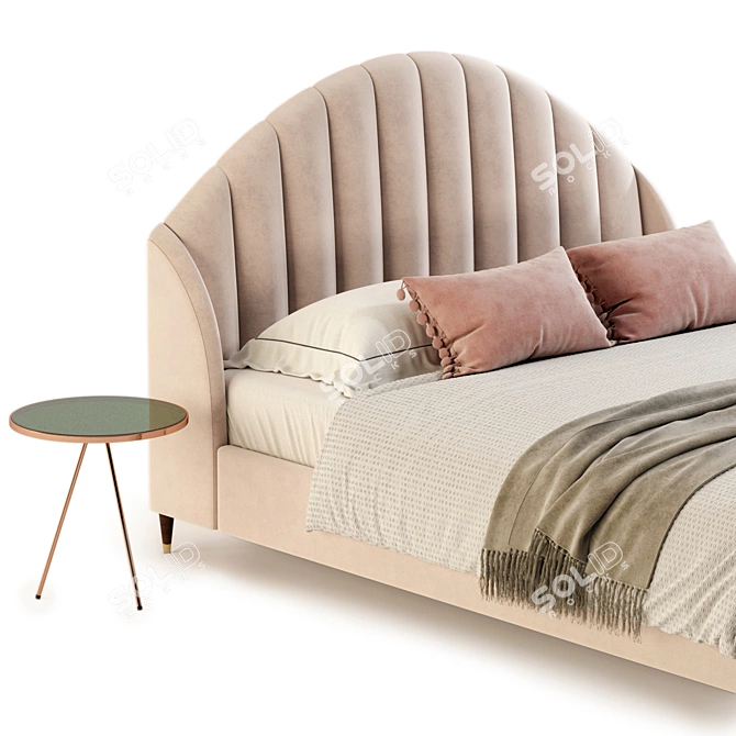 Stylish Stella Bed: Quality Unwrap & Non-Collapsed Turbosmooth 3D model image 4