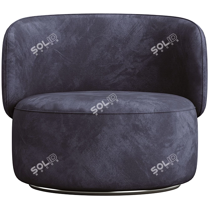 Modern Swivel Armchair: Jane 3D model image 4