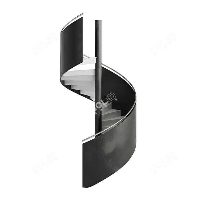 Elegant Spiral Staircase: Type 5 3D model image 2