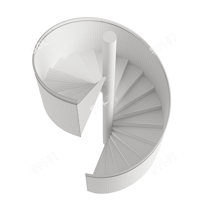 Elegant Spiral Staircase: Type 5 3D model image 4