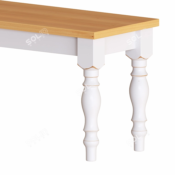 Scandinavian Oak Dining Set 3D model image 4