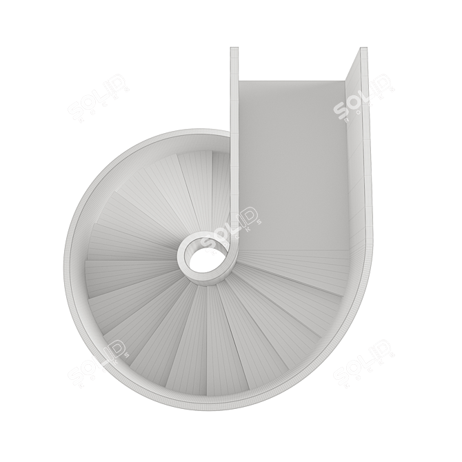 Elegant Spiral Staircase Solution 3D model image 4