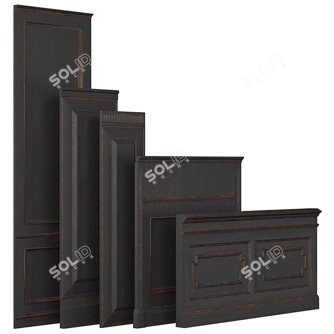 Versatile Decorative Panel Set 3D model image 2