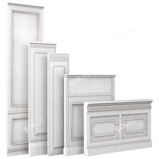Versatile Decorative Panel Set 3D model image 3