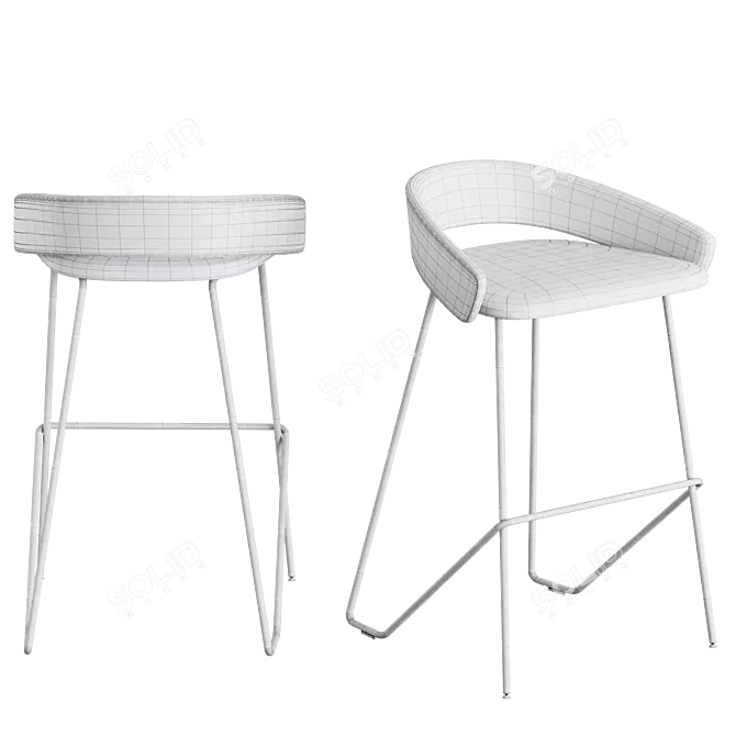 Kastel KIMMI Stool: Sleek and Stylish Seating Solution 3D model image 5