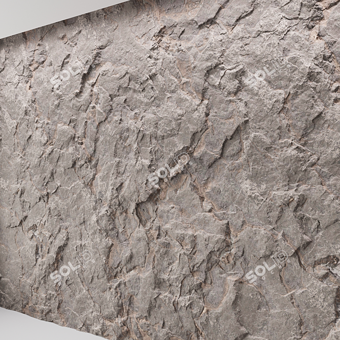 Seamless Rock Cliff Wall Textures 3D model image 5