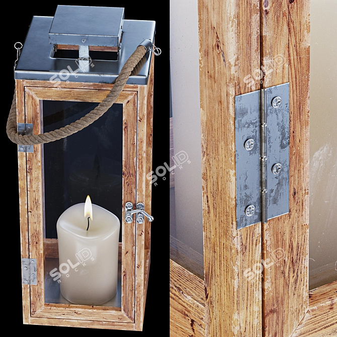 Elegant Lantern Lighting with Natural Glow 3D model image 3