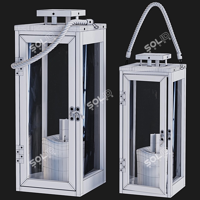 Elegant Lantern Lighting with Natural Glow 3D model image 4