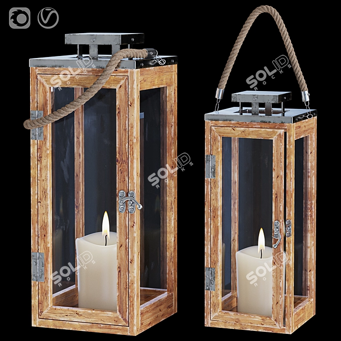 Elegant Lantern Lighting with Natural Glow 3D model image 5