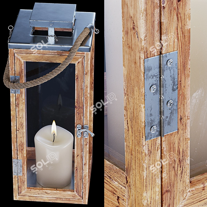 Elegant Lantern Lighting with Natural Glow 3D model image 7