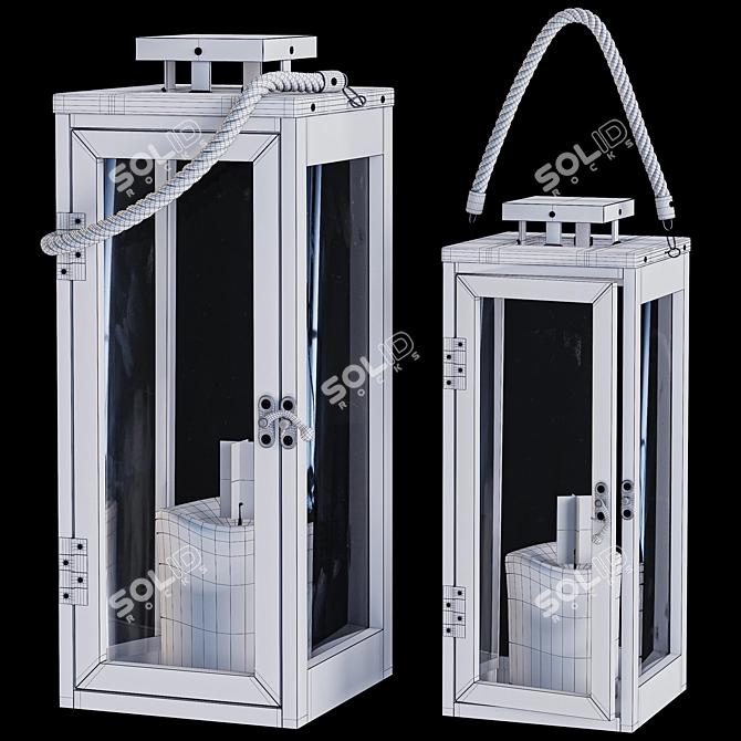 Elegant Lantern Lighting with Natural Glow 3D model image 8