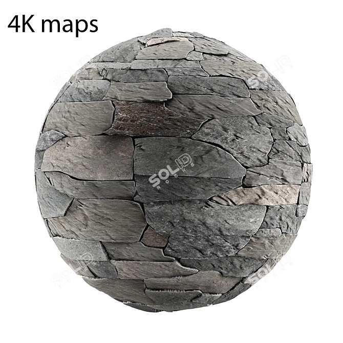 Quartzite Rock Face - High-Res Texture Pack 3D model image 1