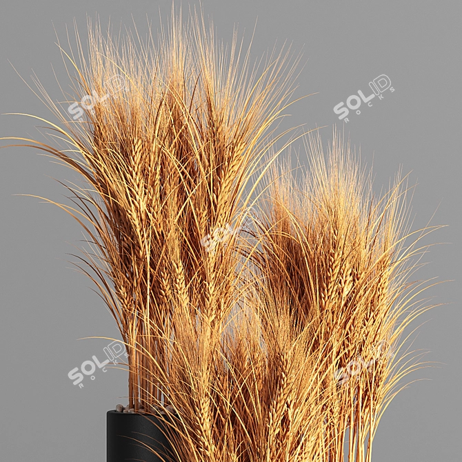 Indoor Zen Wheat Plant Set 3D model image 3