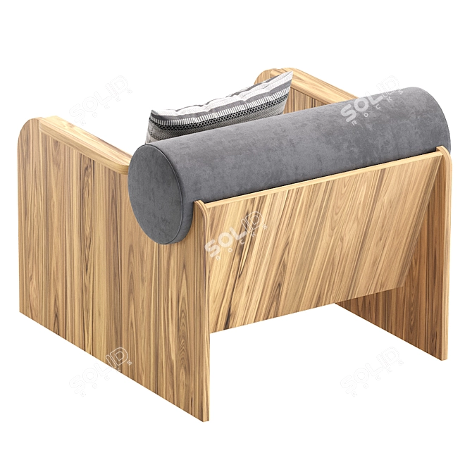 Cozy Chic: June Lounge Chair Indoor 3D model image 5