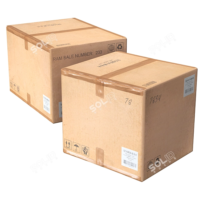 Low Poly Cardboard Boxes - Realistic 3D Model 3D model image 4