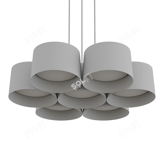 Elegant Marimba Pendant Light 3D model image 2