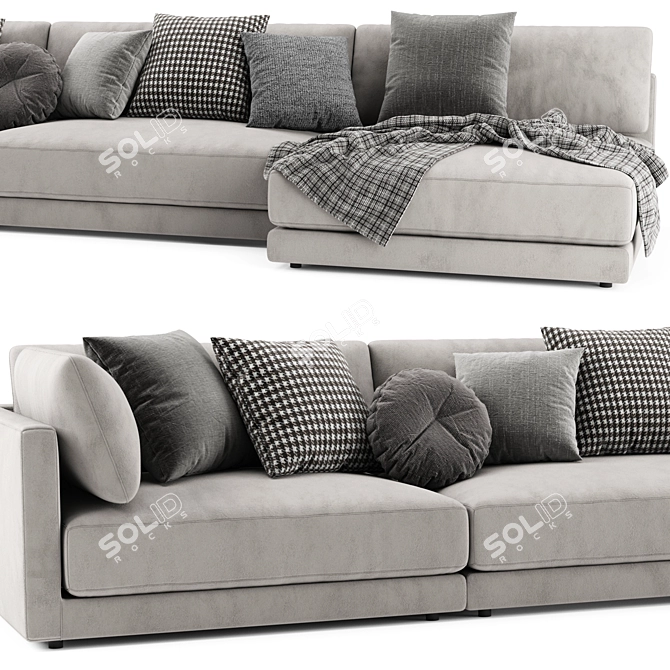 Blanche Katarina L-Shaped Sofa 3D model image 3