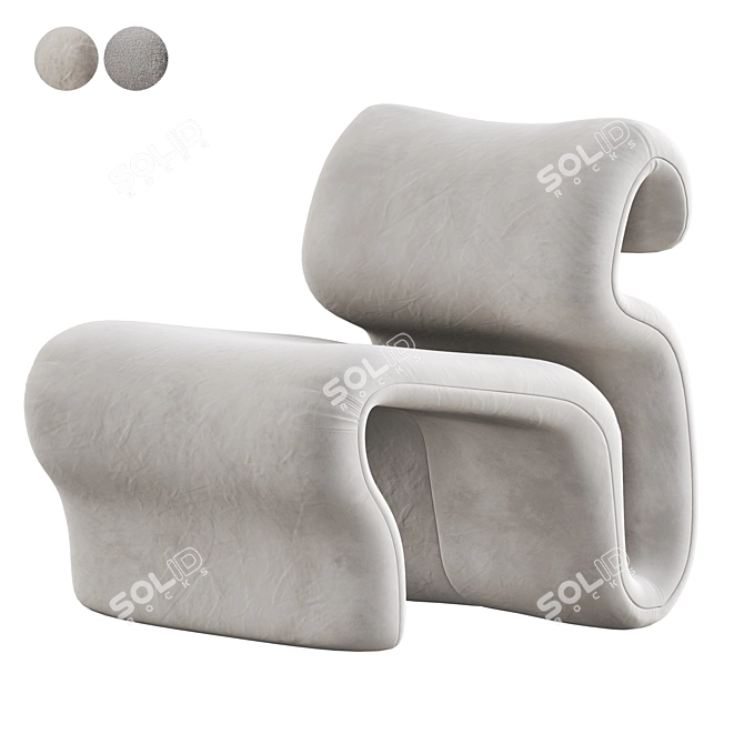 Versatile and Stylish Etcetera Easy Chair 3D model image 1
