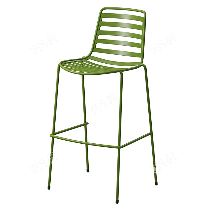 Enea Street Stool: Ergonomic Outdoor Seating 3D model image 6