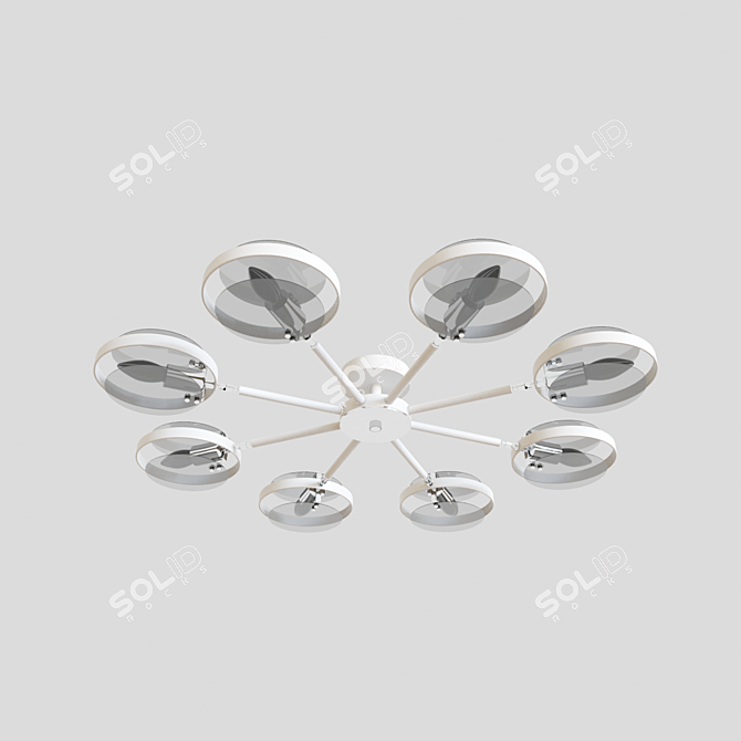 Gallo Loft-style Ceiling Lamp 3D model image 1