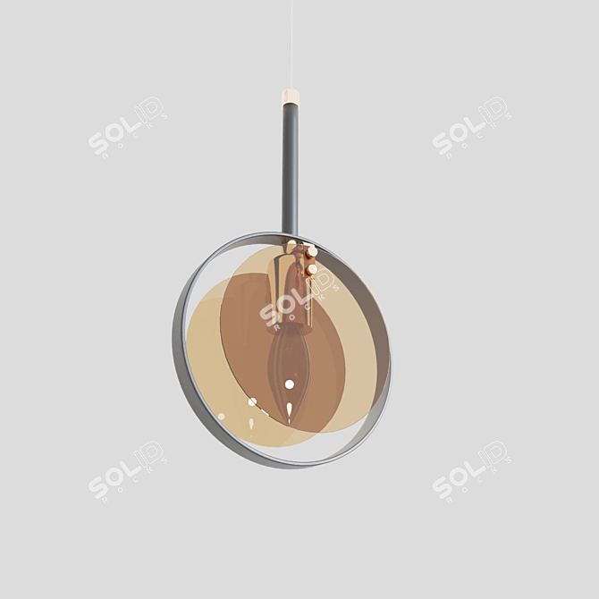 Gallo Loft-style Ceiling Lamp 3D model image 6