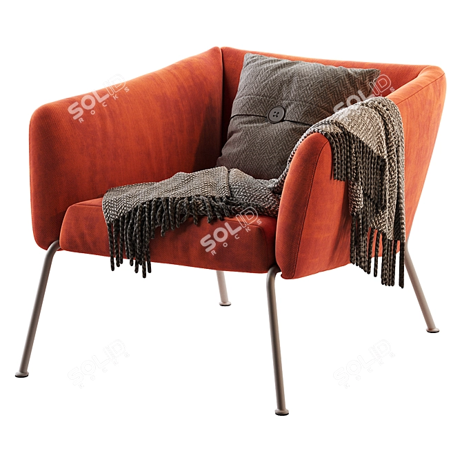 Nikos Low Armchair: Sleek Modern Design 3D model image 1