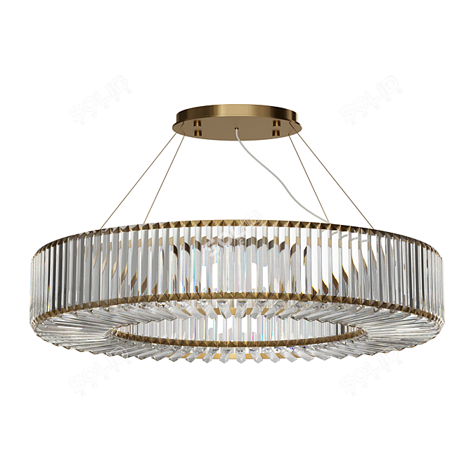 Elegant Oval Fairlawns Chandelier 3D model image 1