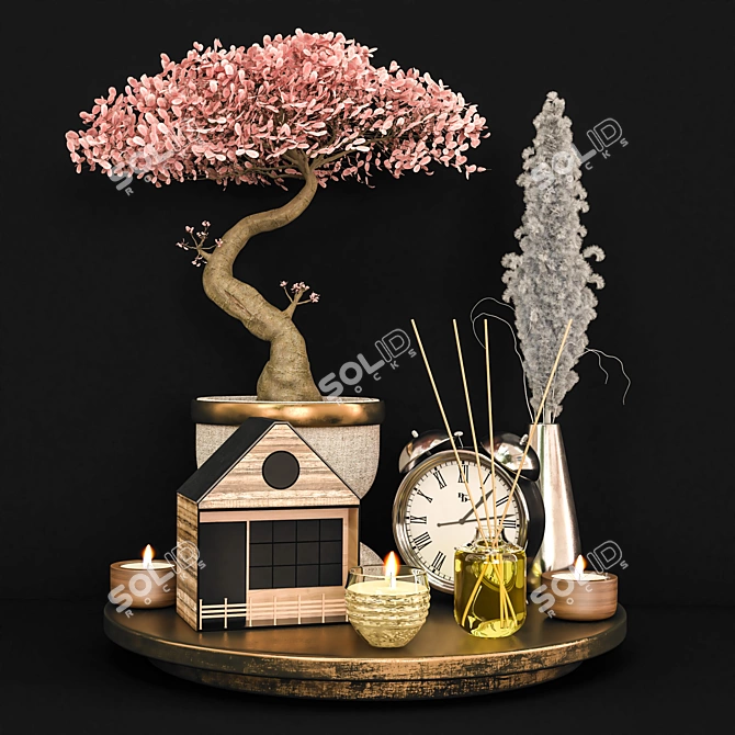 Vintage Elegance Decor Set 3D model image 1