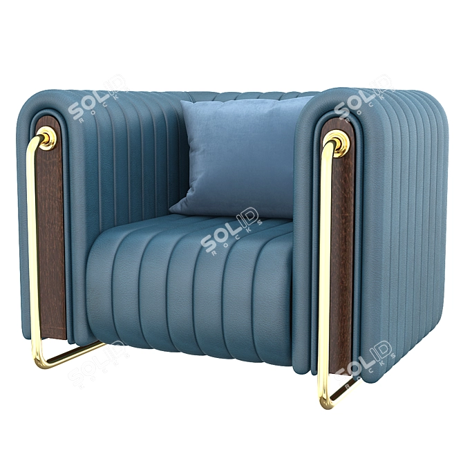 Modern Rivers Armchair | Stylish Design 3D model image 3