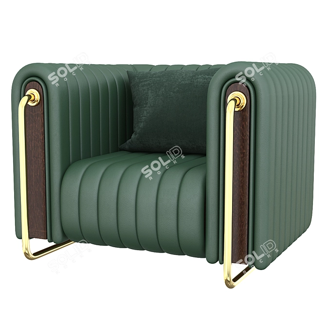 Modern Rivers Armchair | Stylish Design 3D model image 5